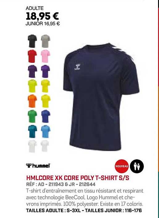 Hummel Hmlcore Xk Core Poly T-shirt S-s