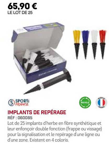 implants de repérage sporti france