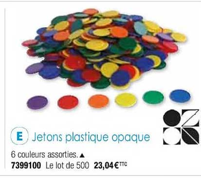jetons plastique opaque