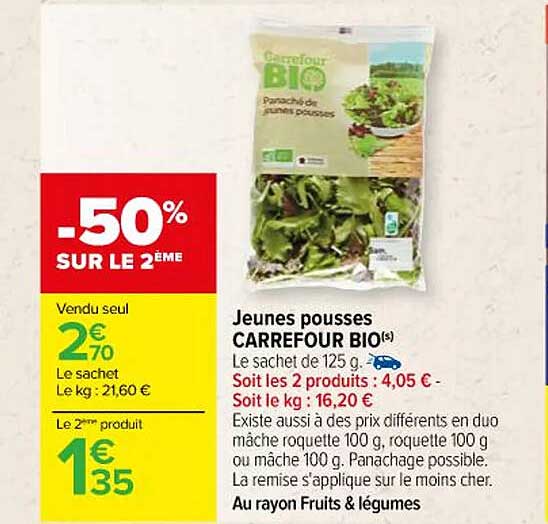 jeunes pousses carrefour bio