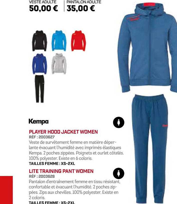 kempa player hood jacket women ou lite training pant women
