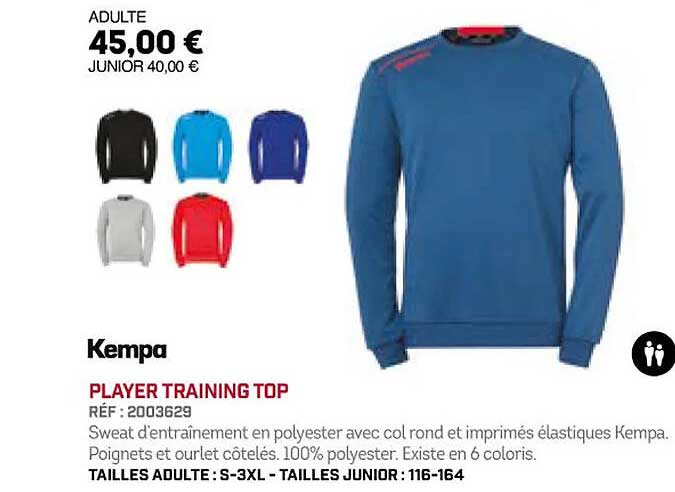 kempa player training top