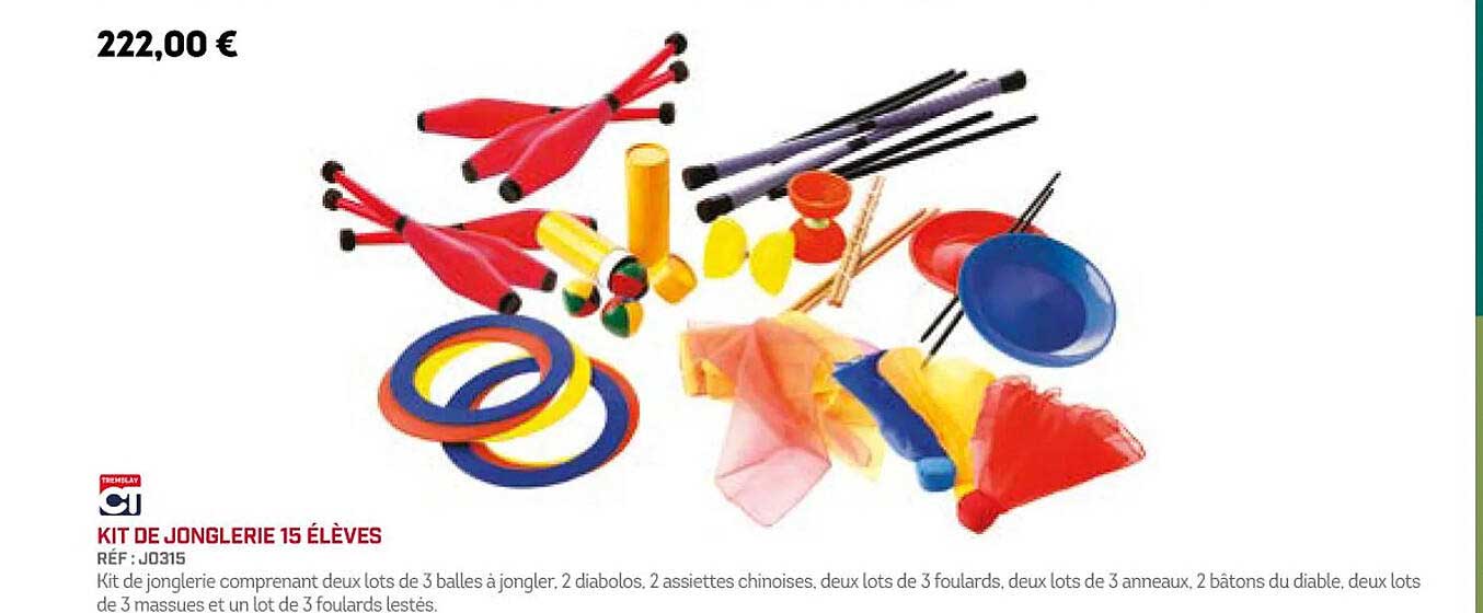 Kit De Jonglerie 15 élèves