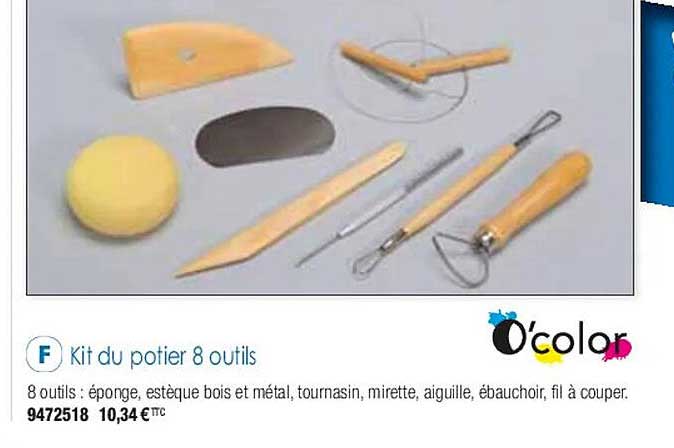 kit du potier 8 outils o'color