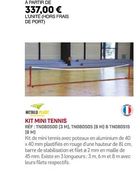 kit mini tennis metalu plast