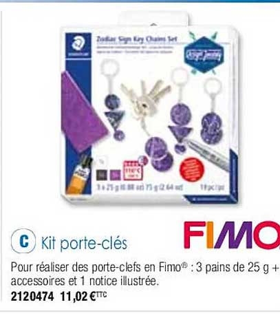 kit porte-clés fimo