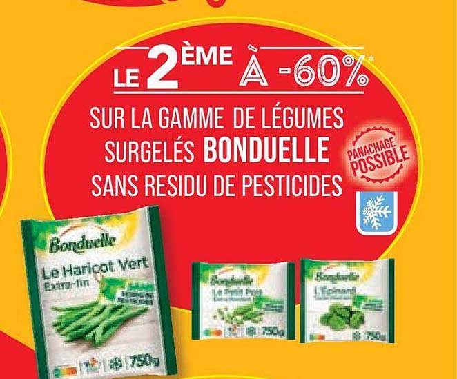la gamme de légumes surgelés bonduelle sans résidu de pesticides