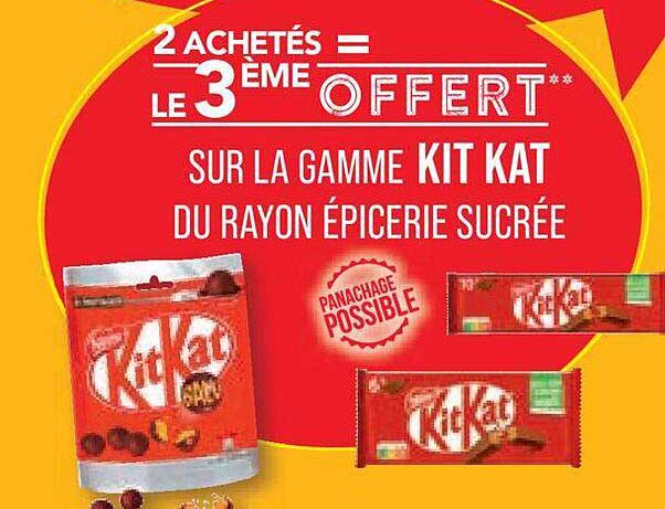 la gamme kit kat du rayon épicerie sucrée