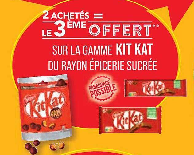 la gamme kit kat du rayon épicerie sucrée