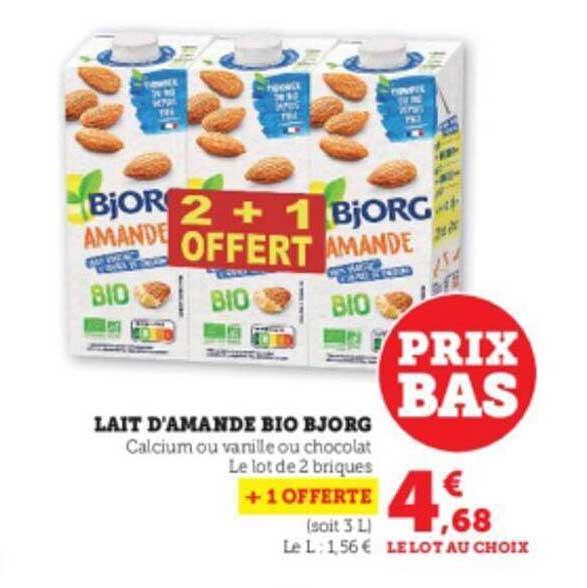 lait d'amande bio bjorg