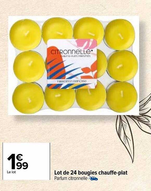 Lot De 24 Bougies Chauffe-plat