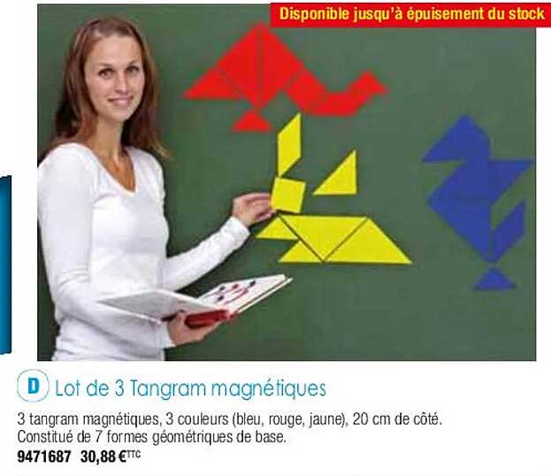 lot de 3 tangram magnétiques