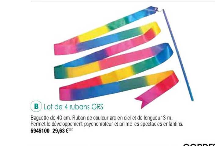 Lot De 4 Rubans Grs