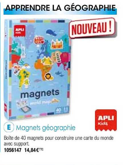 magnets géographie apli kids