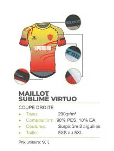 maillot sublimé virtuo