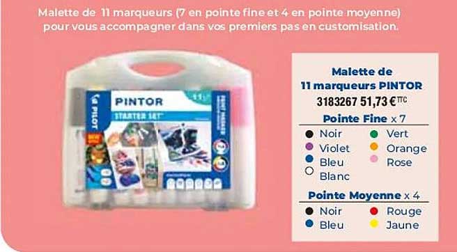 Malette De 11 Marqueurs Pintor