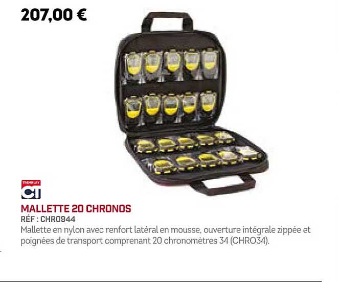 mallette 20 chronos