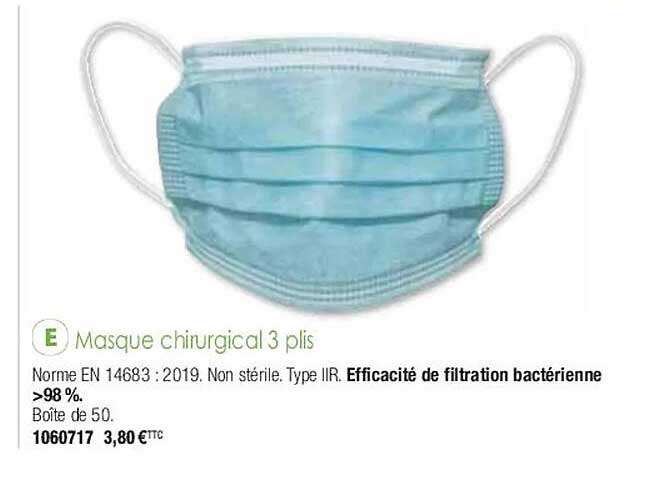 masque chirurgical 3 plis