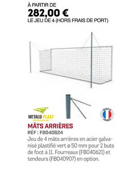 mâts arrières metalu plast