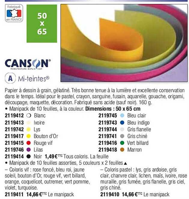 mi-teintes canson