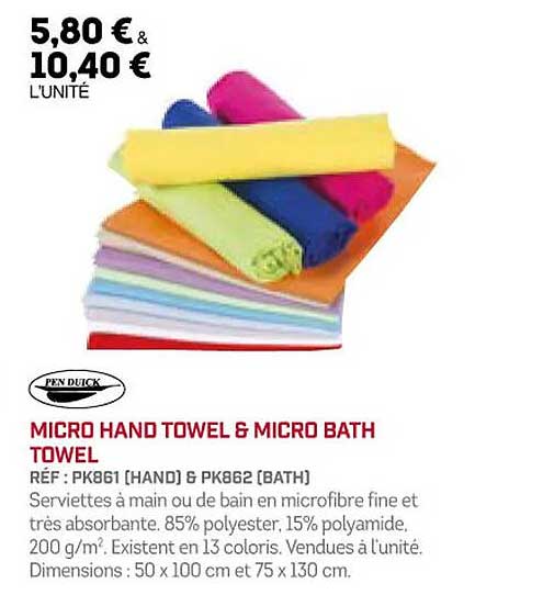 micro hand towel & micro bah towel