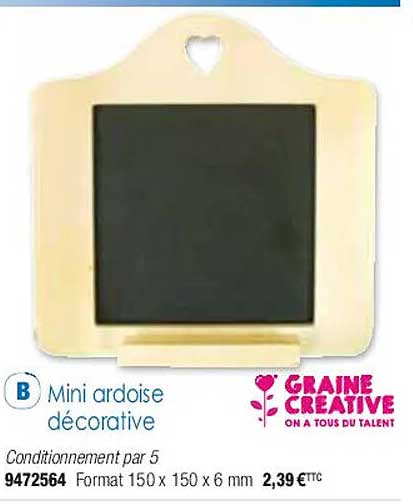 mini ardoise décorative graine créative