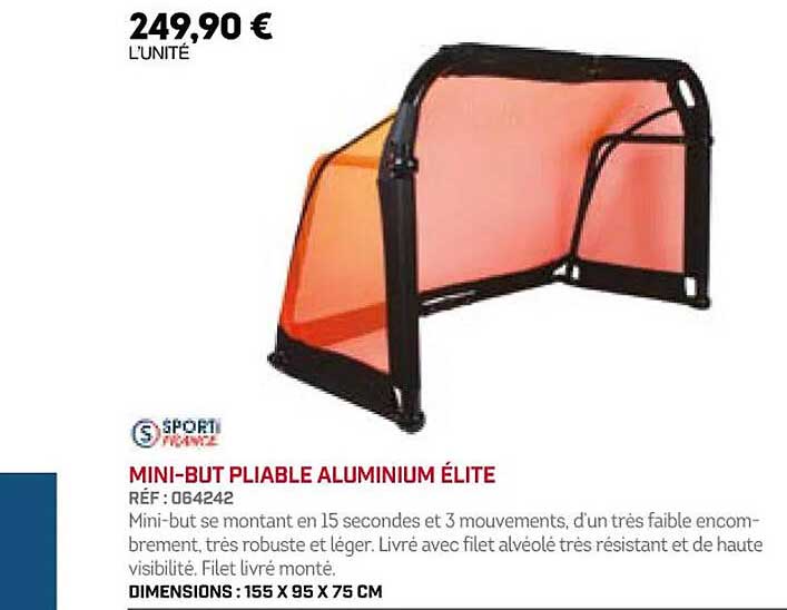 mini-but pliable aluminium élite sporti france