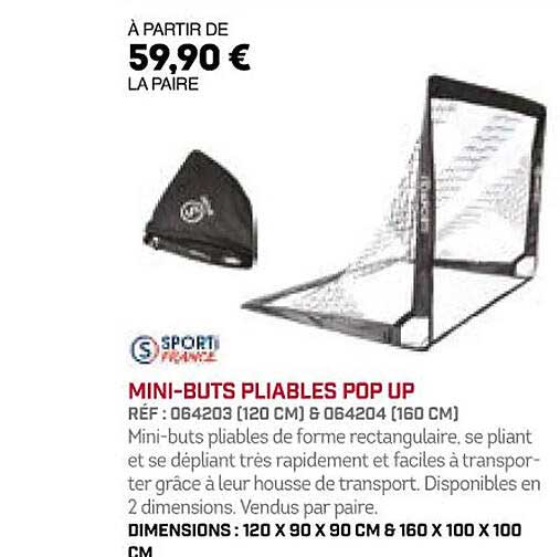 Mini-buts Pliables Pop Up Sporti France