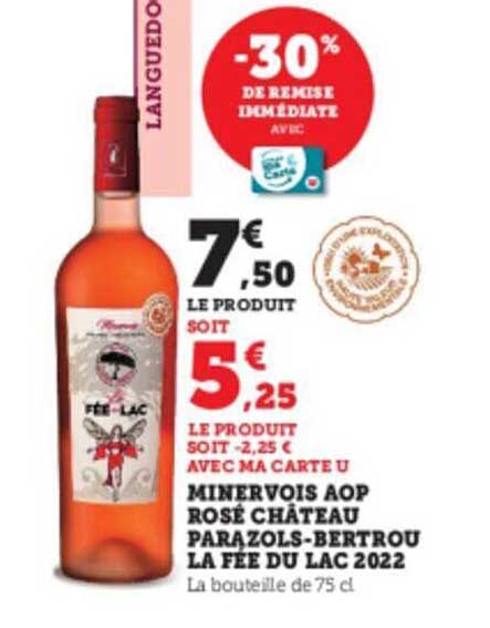 mnervois aop rosé château parazols-bertrou la fée du lac 2022