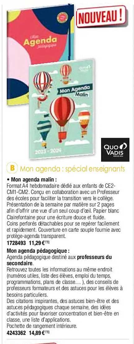 mon agenda : spécial enseignants quo vadis