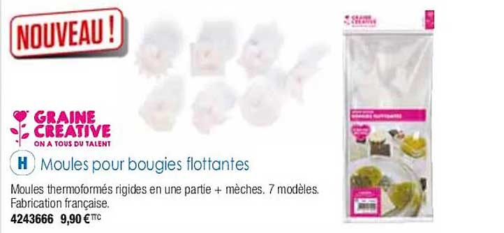 moules pour bougies flottantes graine créative