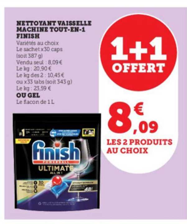 nettoyant vaisselle machine tout-en-1 finish