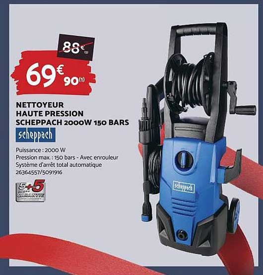 nettoyeur haute pression scheppach 2000w 150 bars