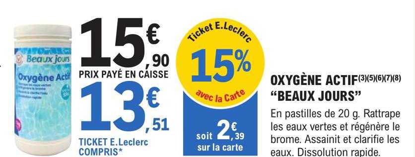 oxygène actif "beaux jours"