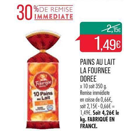 pains au lait la fournée dorée