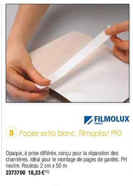 papier extra blanc, filmoplast p90