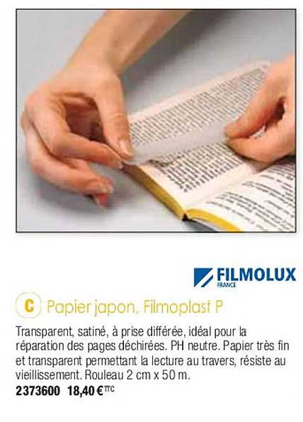 papier japon, filmoplast p filmolux