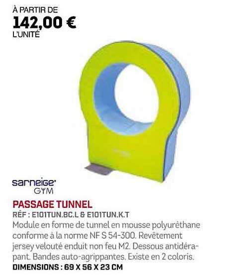 passage tunnel sarneige gym