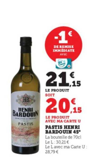 pastis henri bardouin 45°