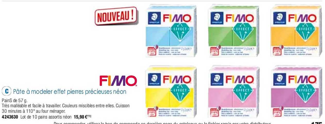 pâte à modeler effet pierres précieuses néon fimo