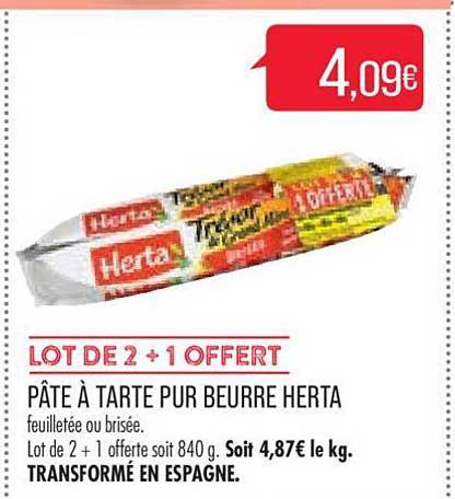 Pâte à Tarte Pur Beurre Herta