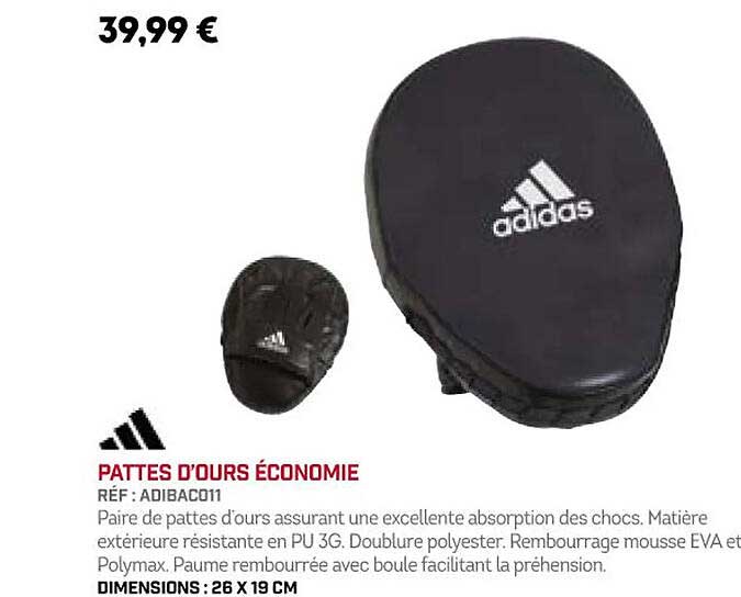 pattes d'ours économie adidas