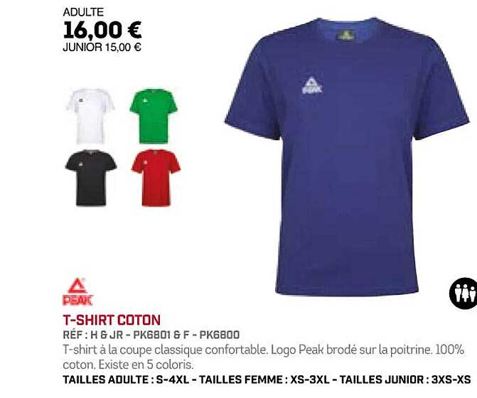 peak t-shirt coton