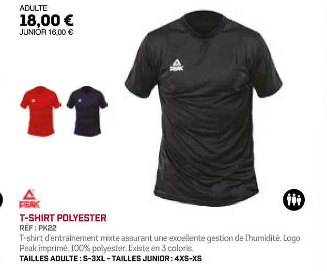 peak t-shirt polyester