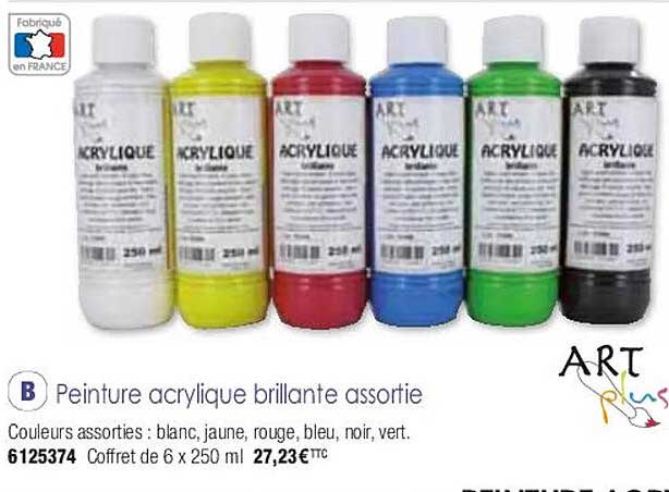 peinture acrylique brillante assortie art plus