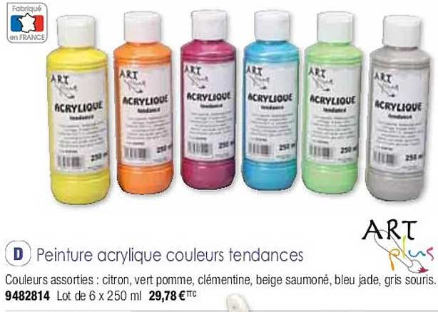 peinture acrylique couleurs tendances art plus