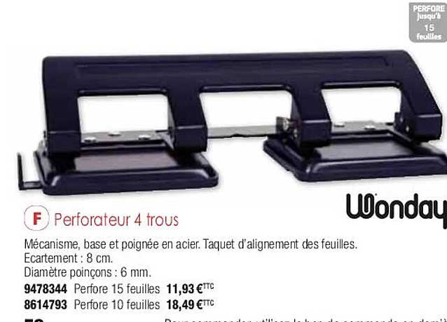 perforateur 4 trous wonday
