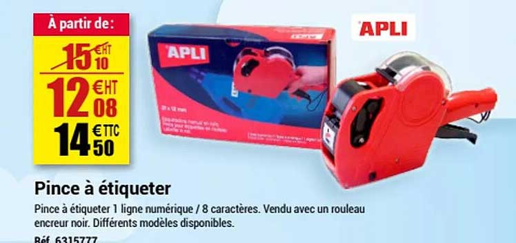 pince à étiqueter apli