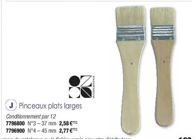 pinceaux plats larges