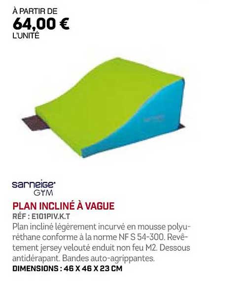 plan incliné à vague sarneige gym